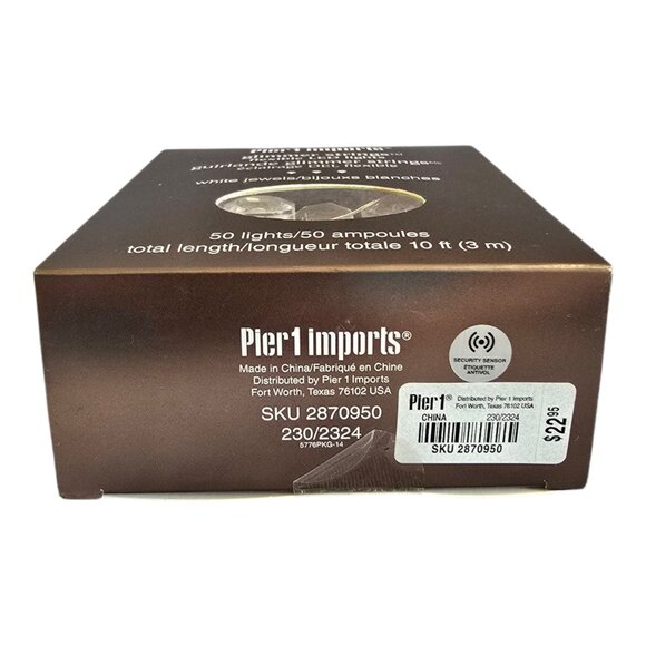 NEW Pier 1 Imports Glimmer Strings Flexible LED Light White Jewels 10' 50 Lights - Picture 7 of 7